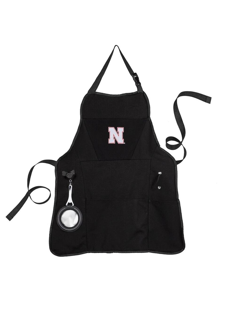 University Of Nebraska Cornhuskers Ultimate Grilling Apron w Bottle Opener Black
